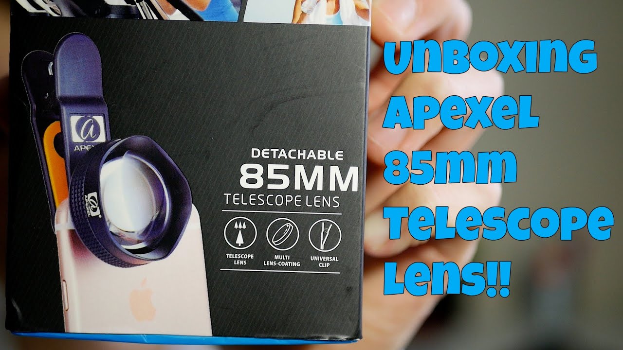 Apexel 85mm 3X zoom Telescope Lens Unboxing!!