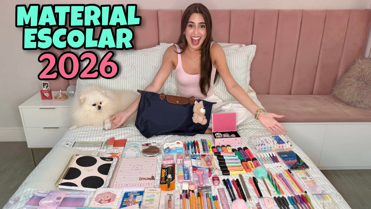 MEU MATERIAL ESCOLAR 2026 COMPLETO | Canal da Lívia 