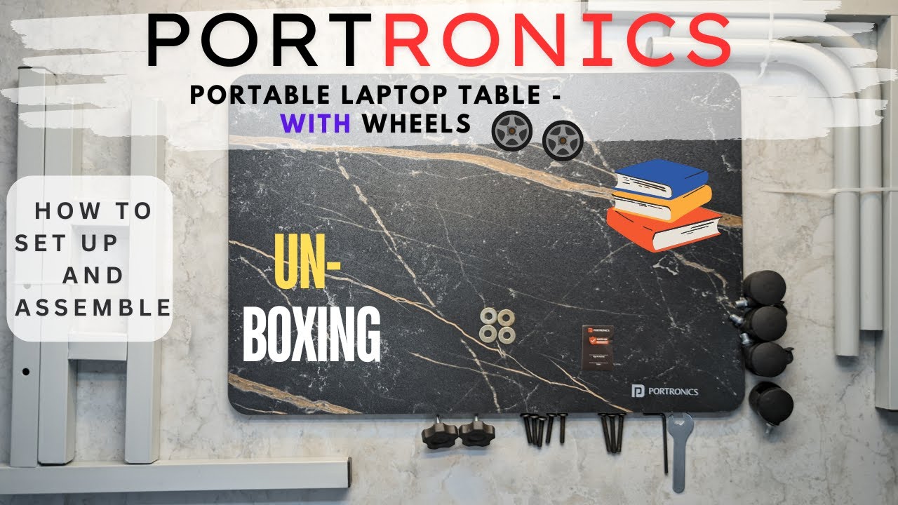 Portronics Laptop Table Unboxing | How To Assemble Portronics My Buddy D Wood Laptop Table