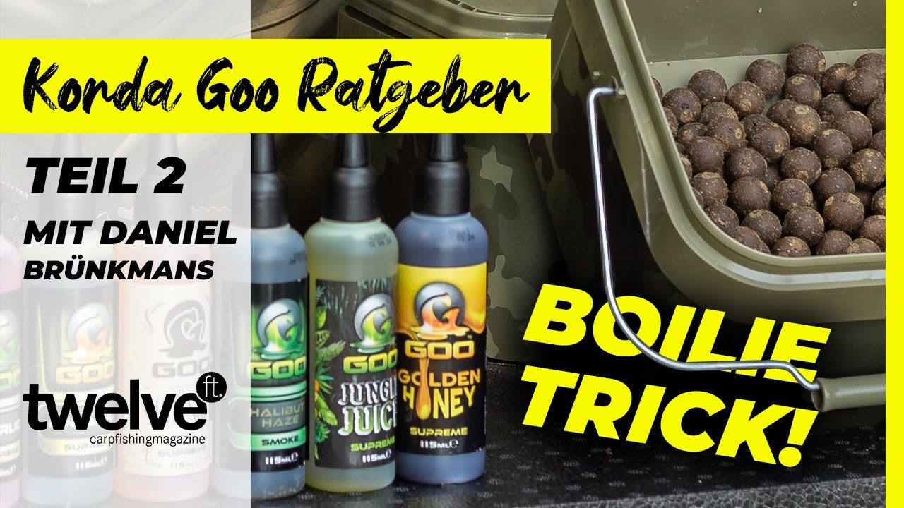 Korda Goo Ratgeber Teil 2 – Boilies soaken mit Daniel Brünkmans | Boilie Trick zum Karpfenangeln