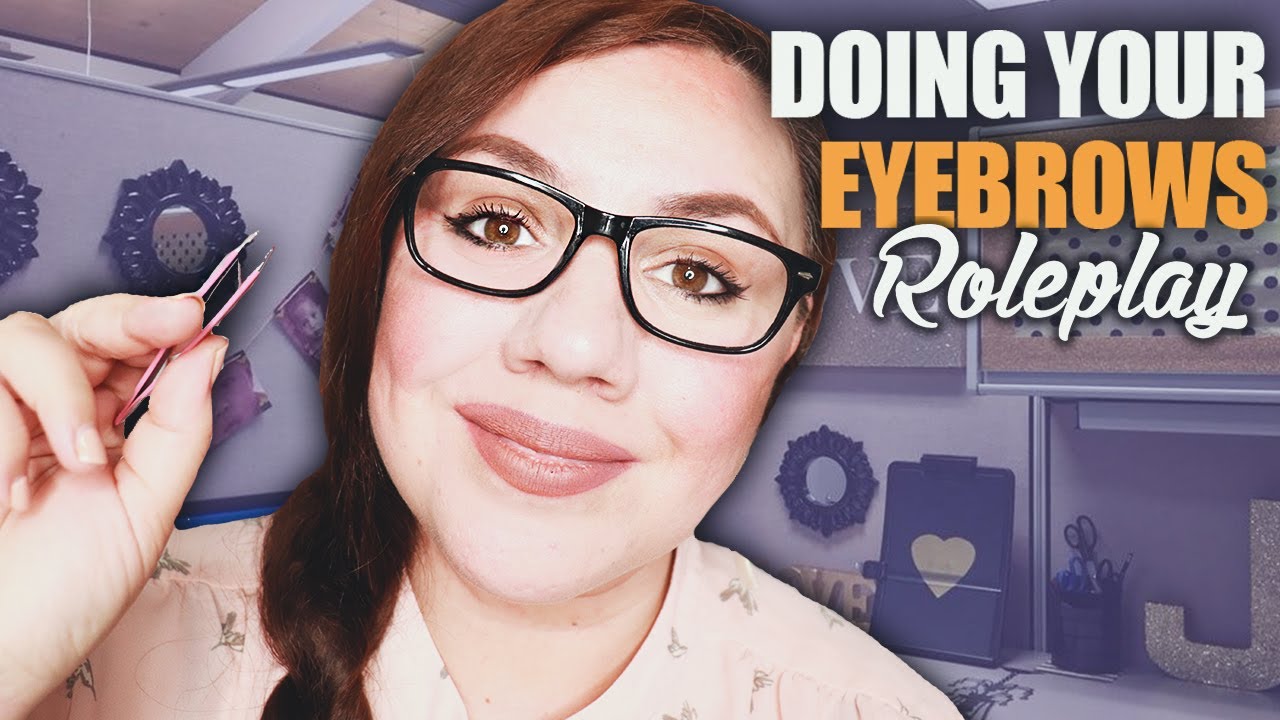 ASMR Office Co-Worker DOES Your EYEBROWS at Lunch