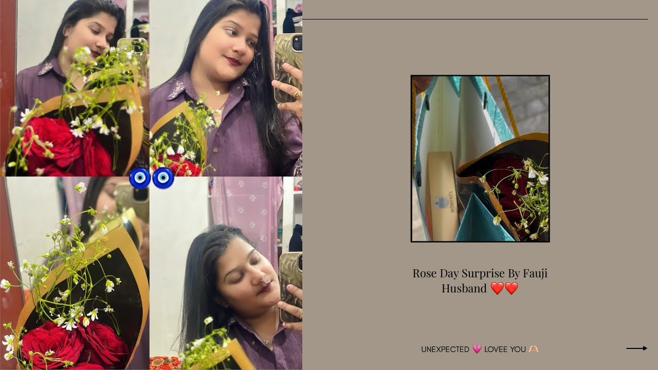 Rose day surprise by fauji husband 🧿💗#faujibrat #valentine #roseday #love #faujidiaries #airforce 