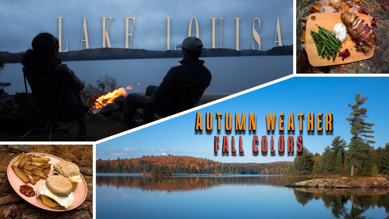 Algonquin park fall canoe camping trip | Lake Louisa | 5 day  Backcountry camping on an island