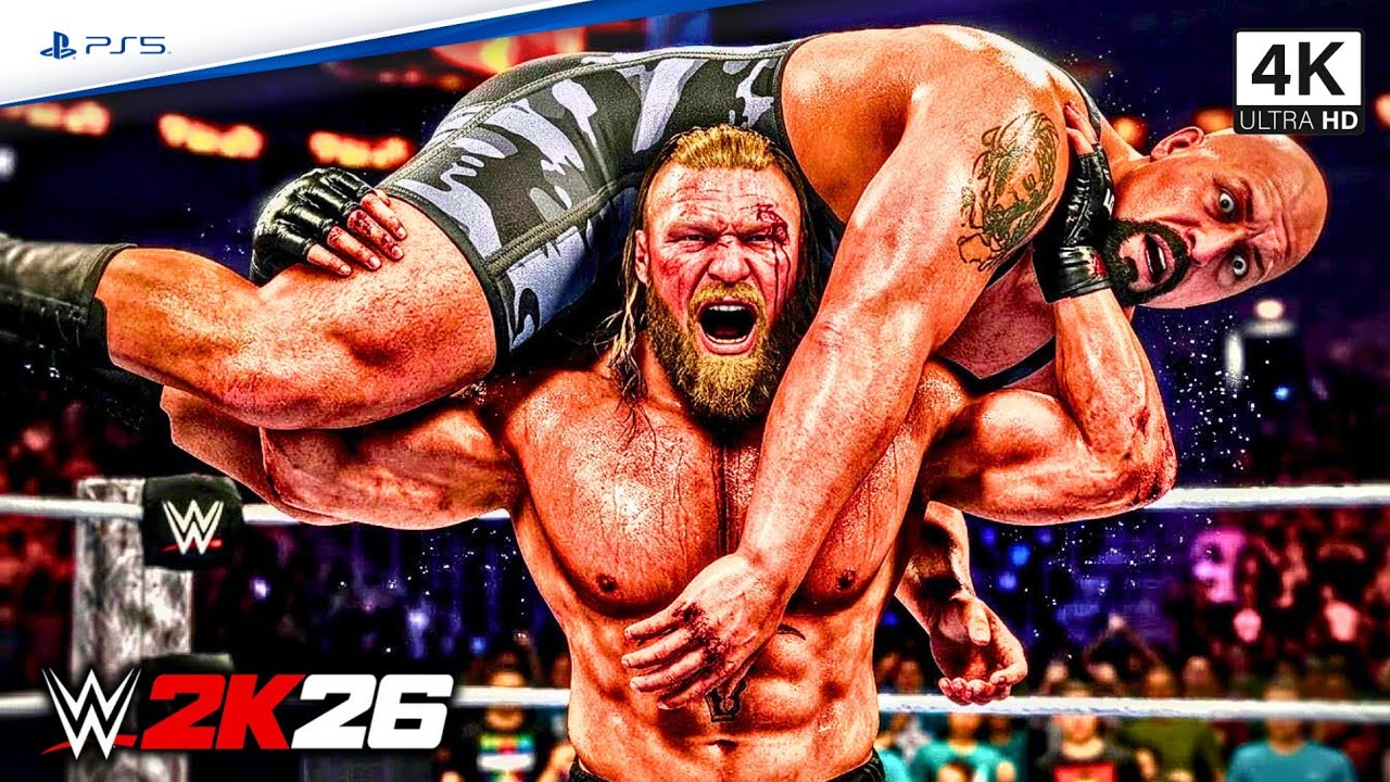 WWE 2K26 - Brock Lesnar vs The Big Show - Monster Showdown | PS5 [4K UHD]