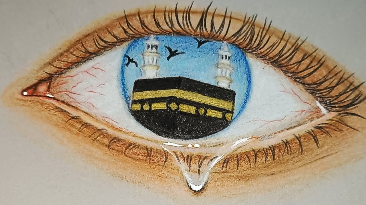 How to draw kaaba | Easy kaaba drawing