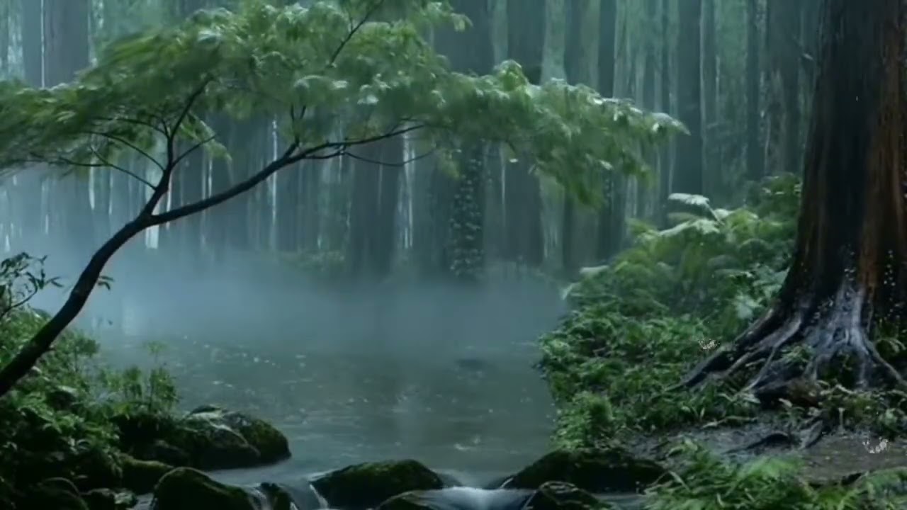 Relaxing Rain Sounds in Forest 🌧️🌿 Deep Sleep, Calm Mind & Stress Relief 24/7