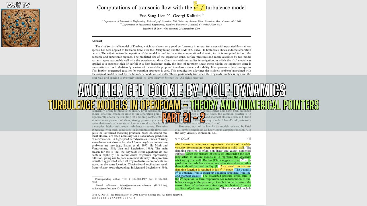 🍪 CFD cookie 2 - Visiting all RANS models in OpenFOAM - K-Epsilon V2F - Part 21-2