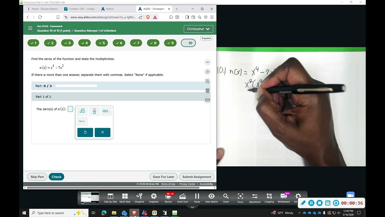 LIT Aleks CA 7 2 Polynomial Functions 10