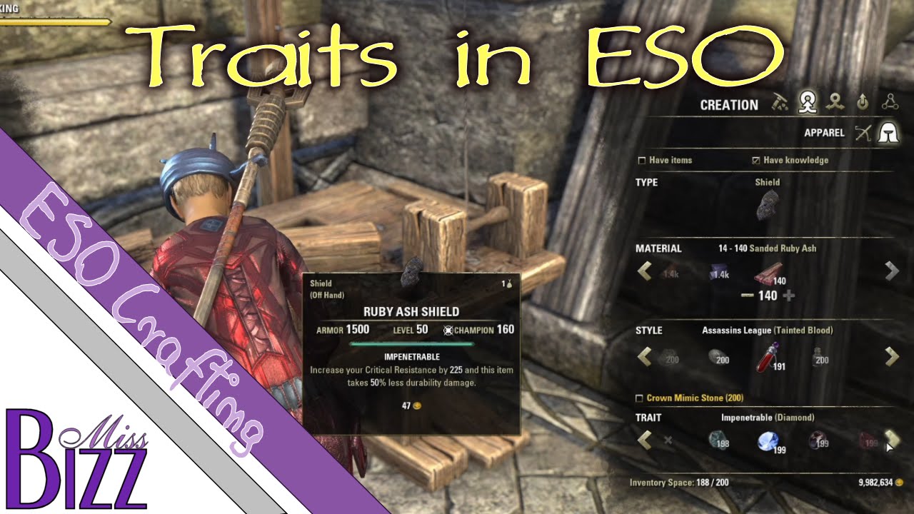 Traits in ESO - Elder Scrolls Online Traits - Armor and Weapon Traits - ESO Traits