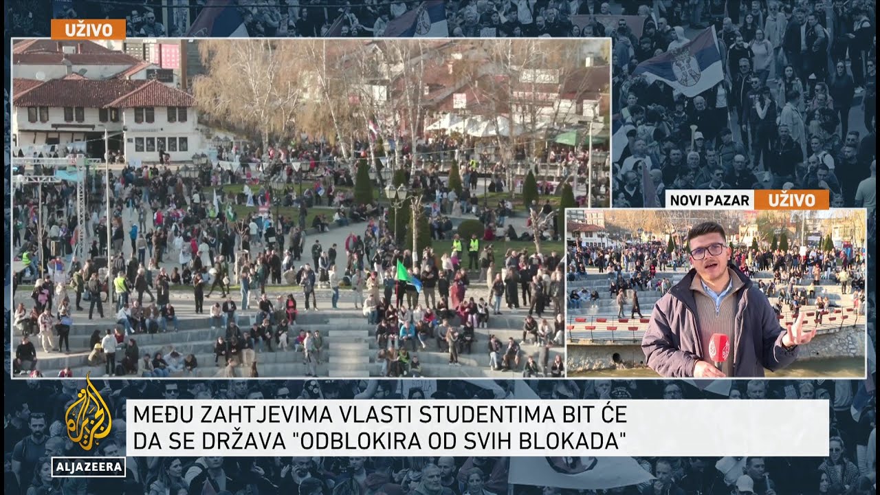 Hiljade studenata i građana na protestu u Novom Pazaru