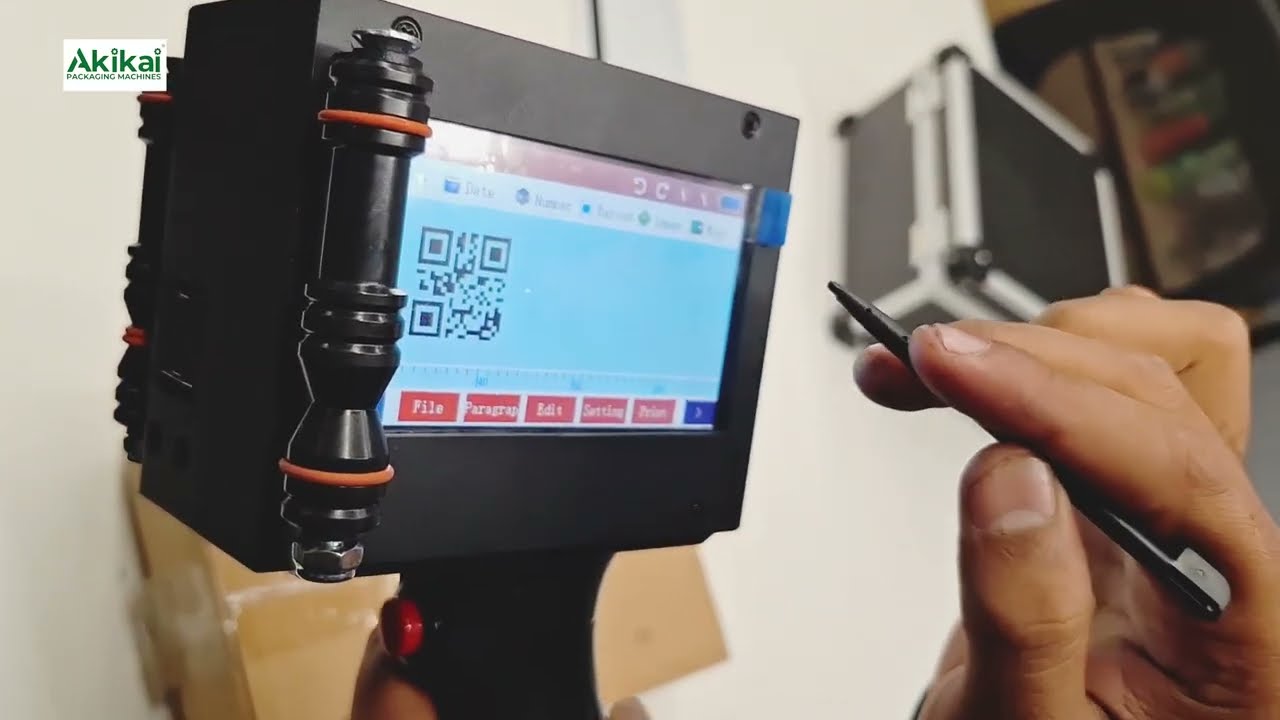 This Handheld Inkjet Printer Prints MRP, Date & Barcode in Seconds! ⚡ | Akikai Packaging Machines