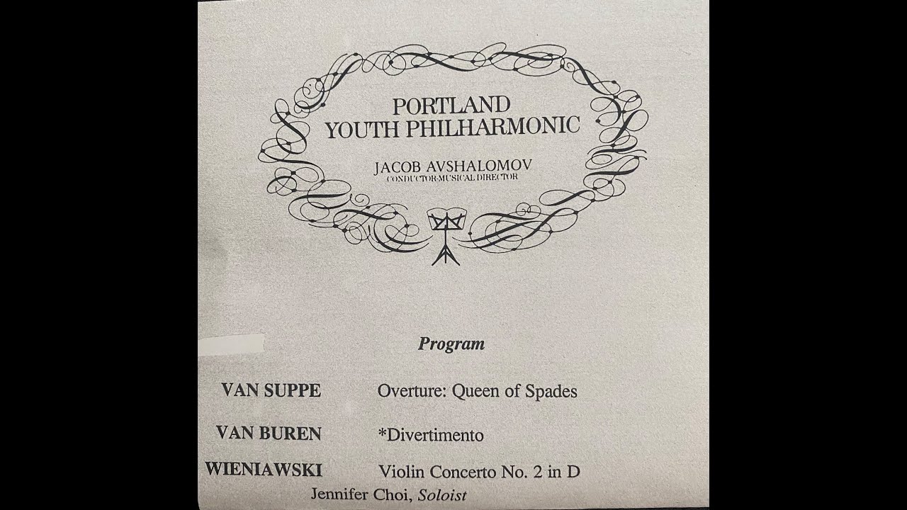 Portland Youth Philharmonic - Winter Concert 1991 - Jennifer Choi, violin - Part 1 of 2