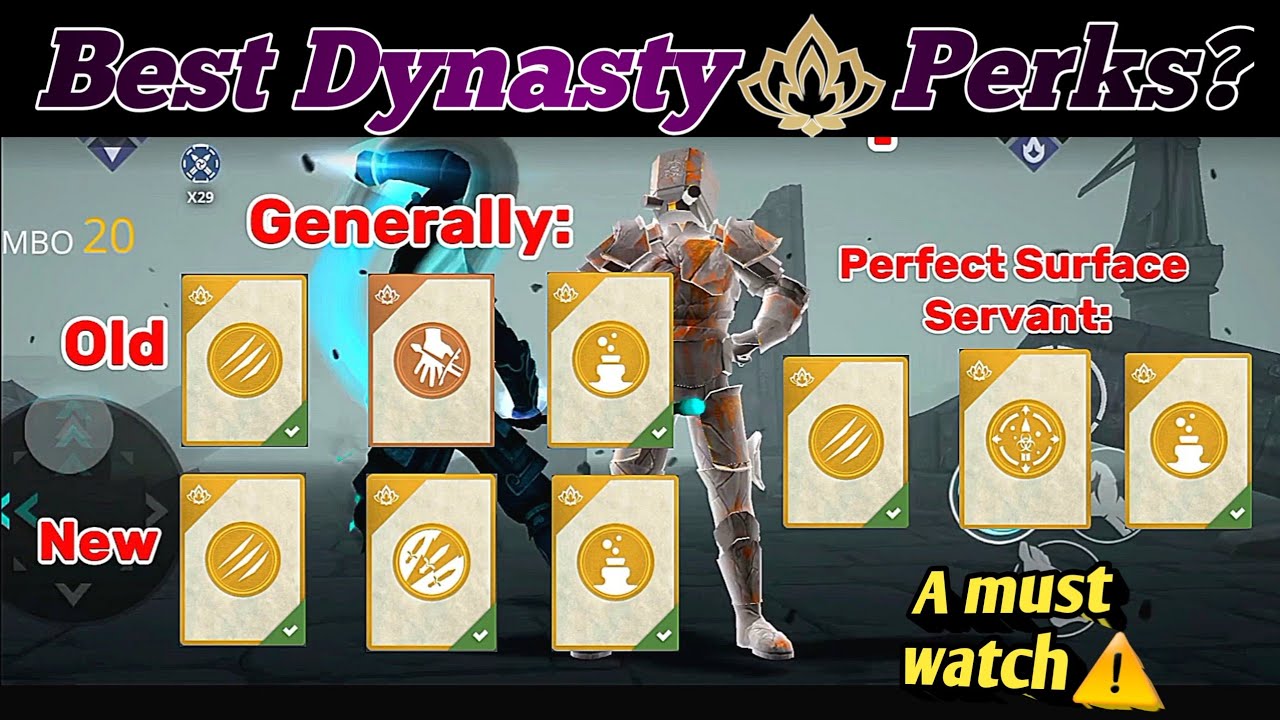 Объяснение всех перков DYNASTY (Руководство для начинающих) • Лучший в бою 🔥Shadowfight3.