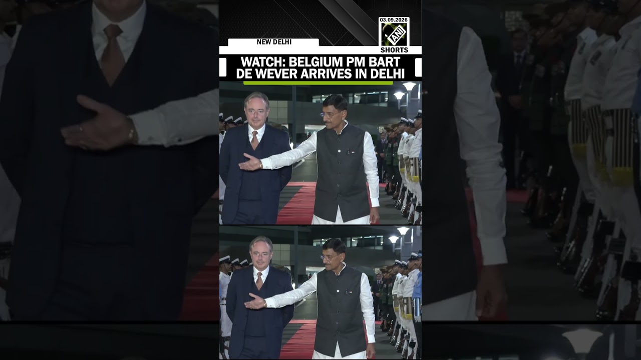 WATCH: Belgium PM Bart De Wever arrives in Delhi, welcomed by Defence MoS Sanjay Seth