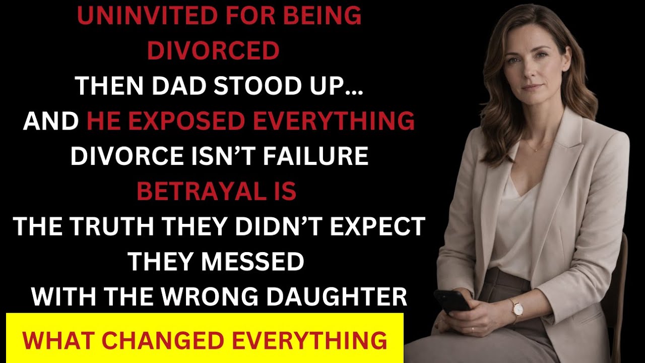 My Family Uninvited Me to Dad's Birthday Because I'm Divorced—Then He Stood Up and Said…