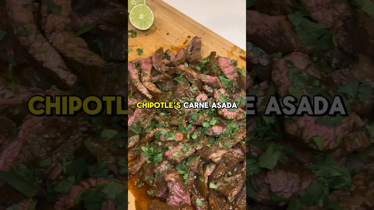 Chipotle&rsquo;s Carne Asada 🥩 recipe ⬇️ #carneasada #steak #mealprep #dinner