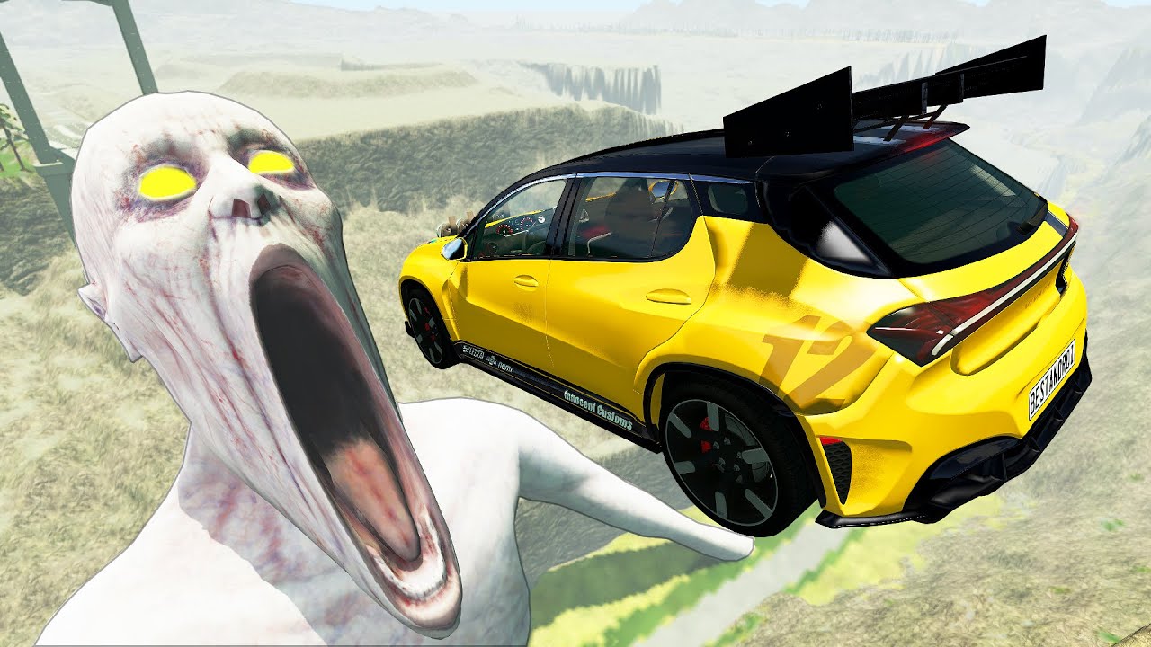 Open Bridge Jumping With The Shy Guy - Beamng Drive Game