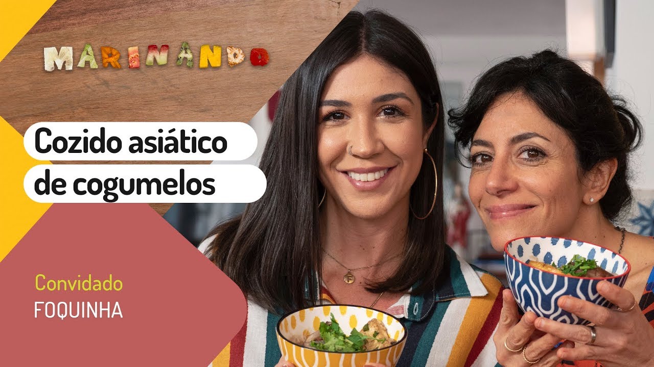 MARINANDO: FOQUINHA AJUDA MARINA PERSON A PREPARAR COZIDO ASI&Aacute;TICO DE COGUMELOS