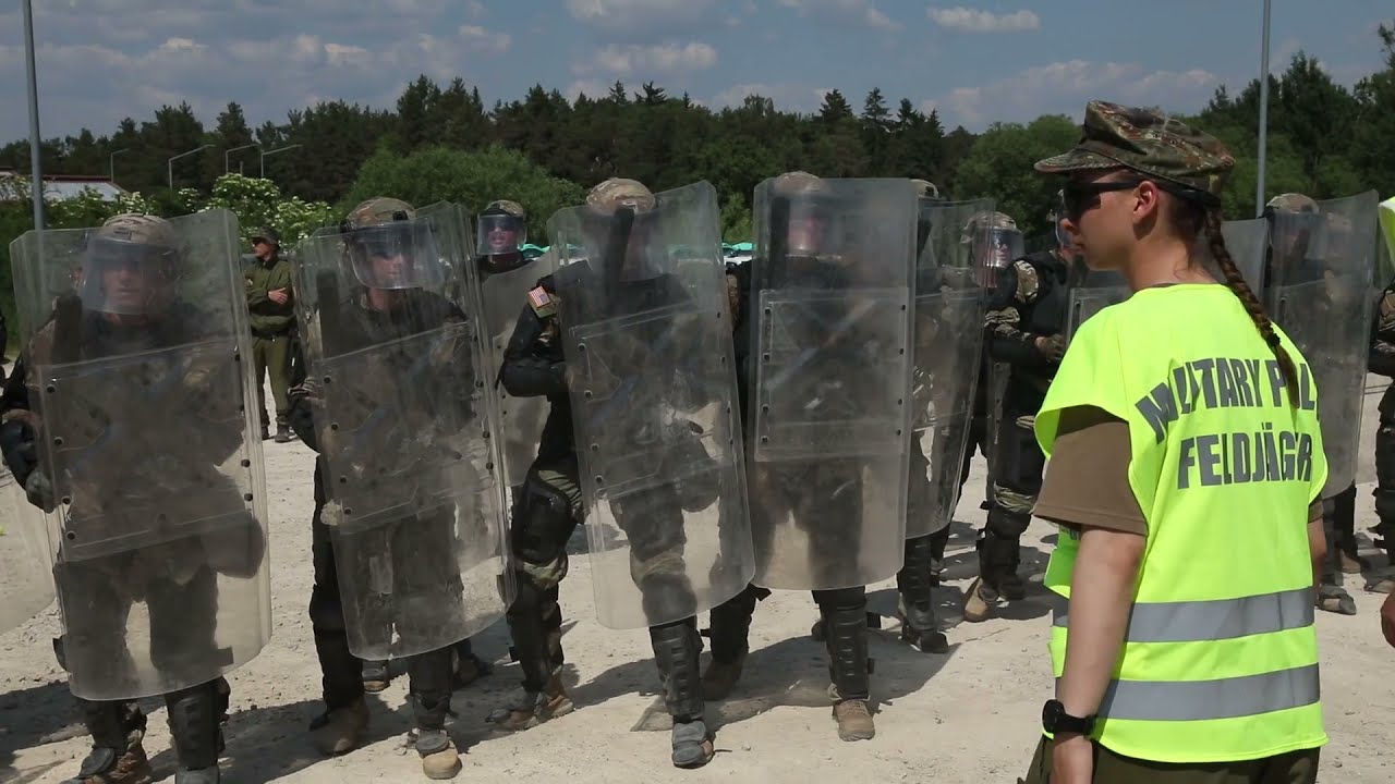 JMRC Multinational Crowd and Riot Control Training (B-roll)