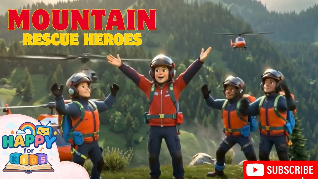 Mountain Rescue Heroes 🚁 | Kids Safety Story & Song | Adam & Hana