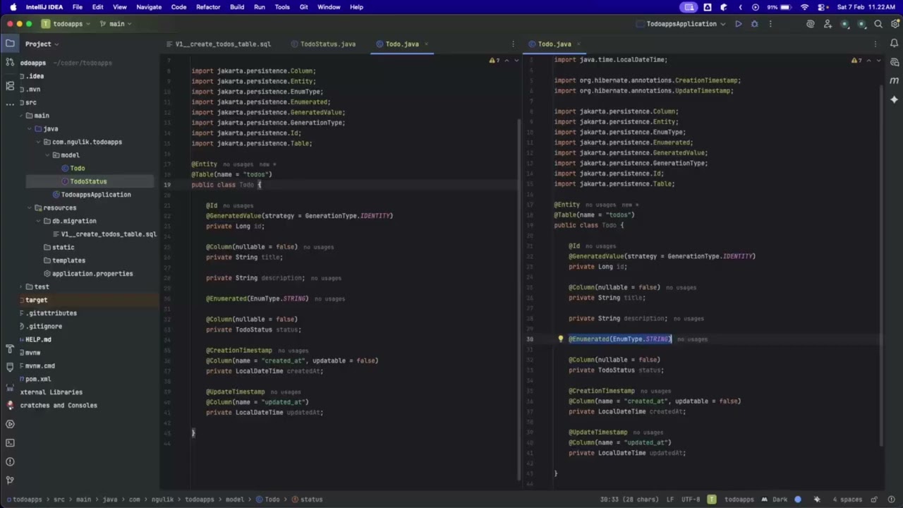 Todoapps: 02 - Create Todo Model , Todo Repository and Todo DTO