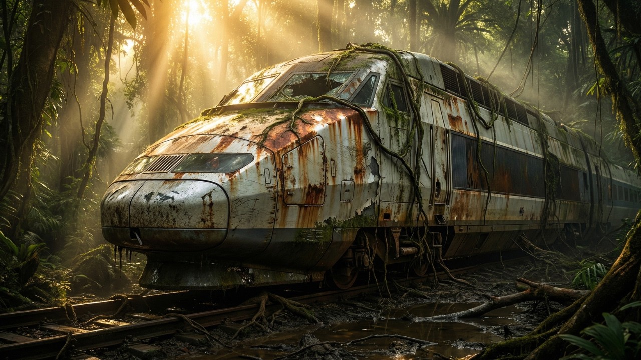 Forgotten TGV Bullet Train Found in Jungle – Ultimate Silent Restoration ASMR