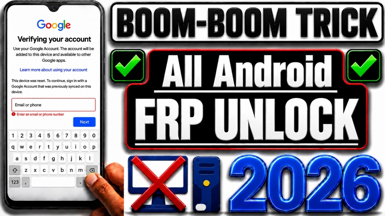 ⚡ How To Unlock FRP Lock Any Android Phone 2026 | Remove Google Account Verification FRP Fix 🚀