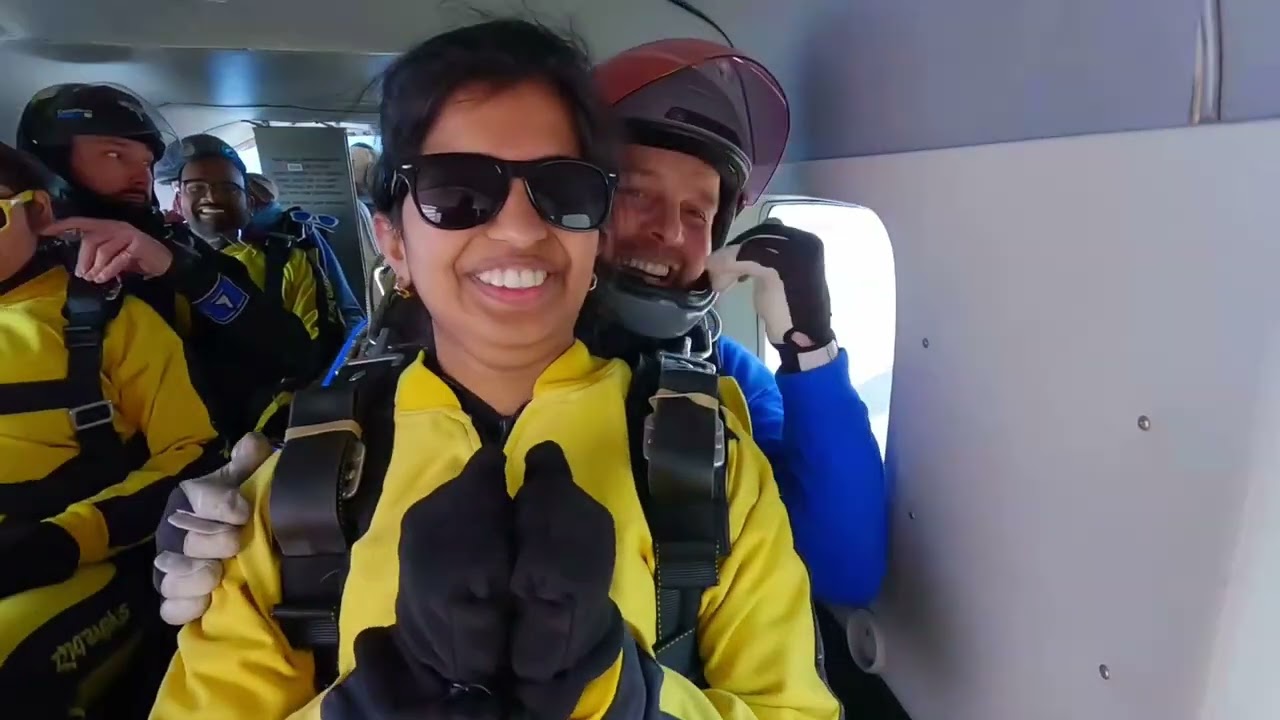 First and best experience of skydiving in the UK #skydive #teluguvlogs #husbandwife #adventure