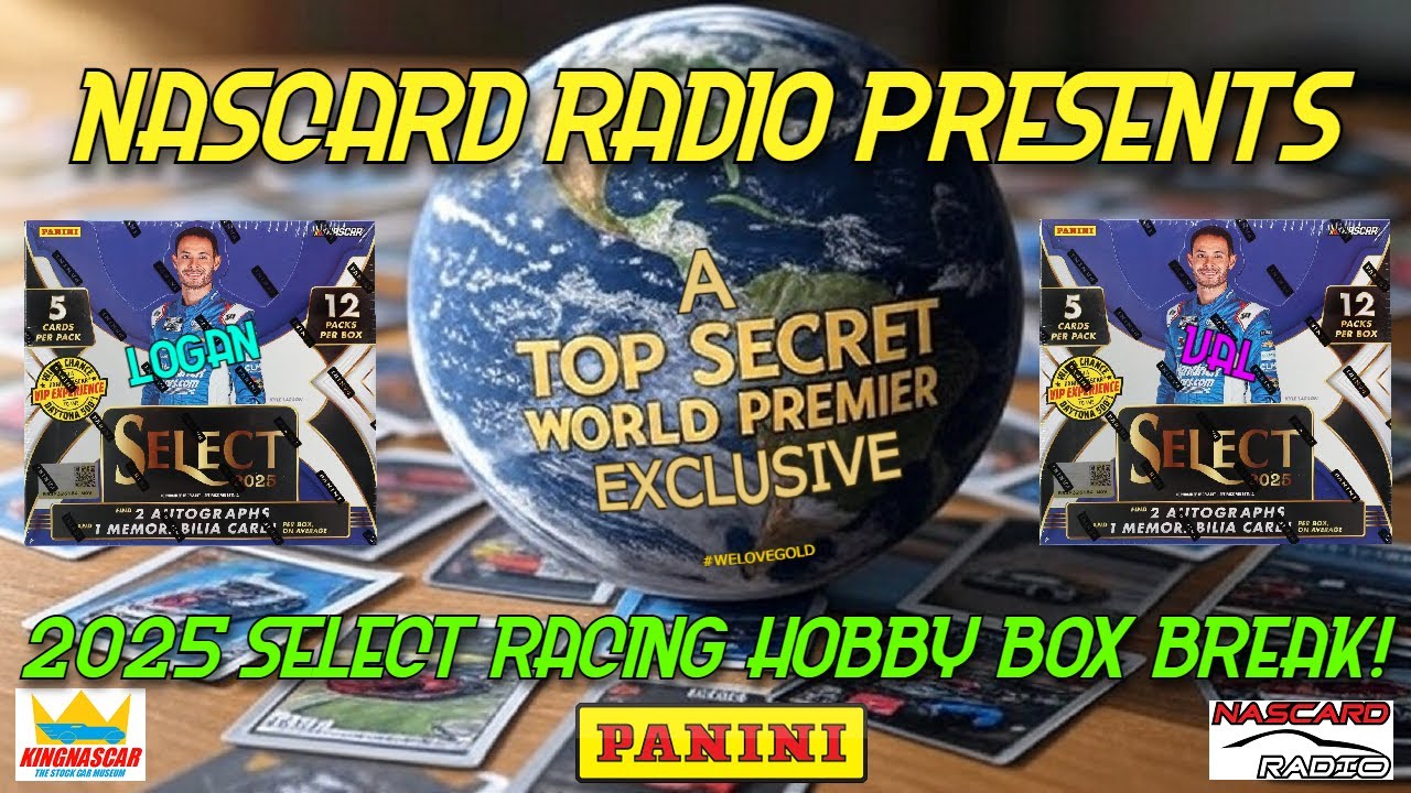 @kingnascar & @nascardradio rip a 2025 Select Racing Hobby Box in a Worldwide hobby exclusive!