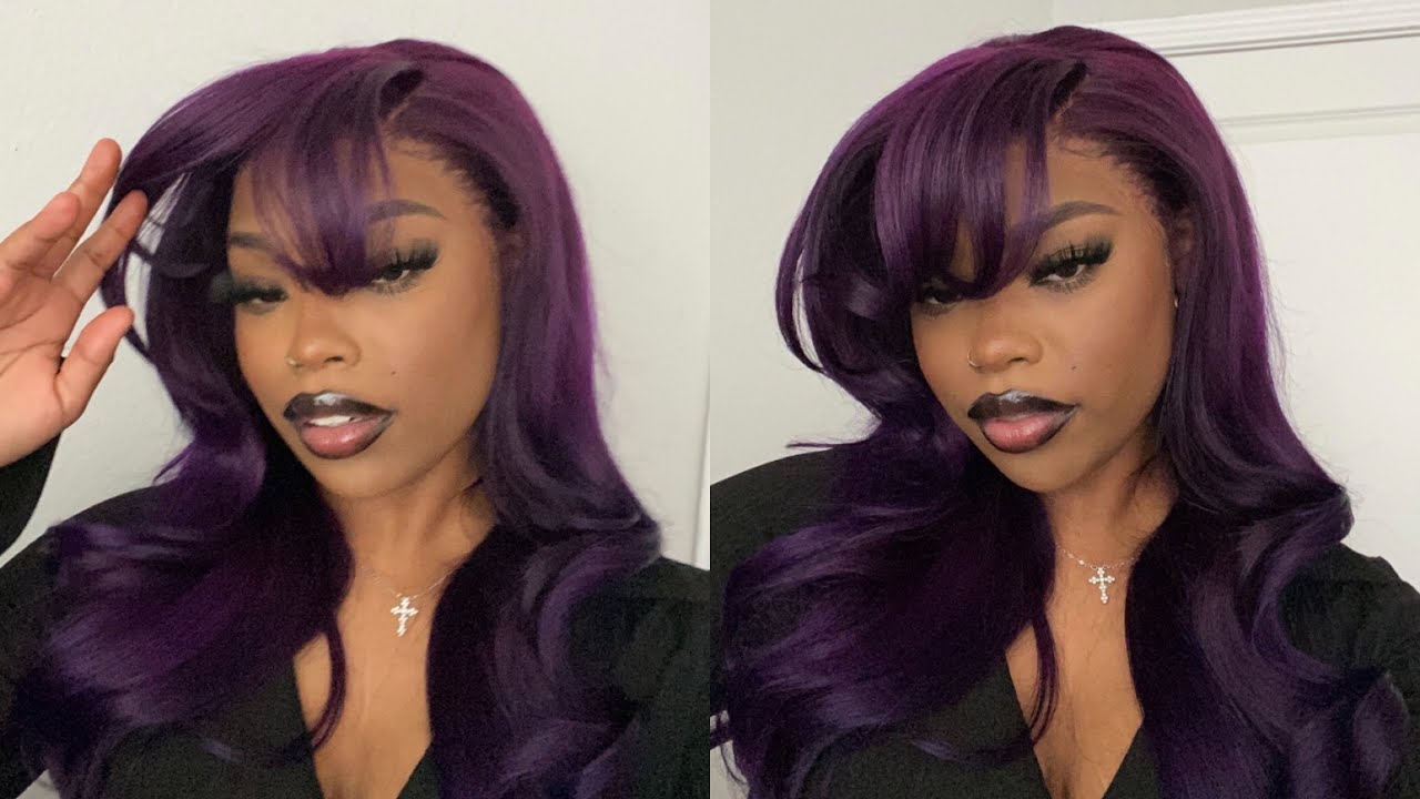 PURPLE WIG USING THE WATERCOLOR METHOD || FT OQ HAIR