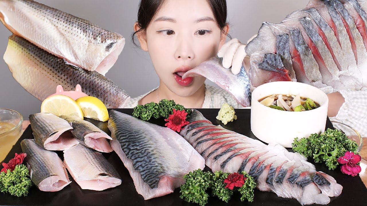 뜯는 맛🫦 고등어회 전어회 통전어 통고등어 먹방 Raw Mackerel & Raw Gizzard Shad [eating show] mukbang korean food