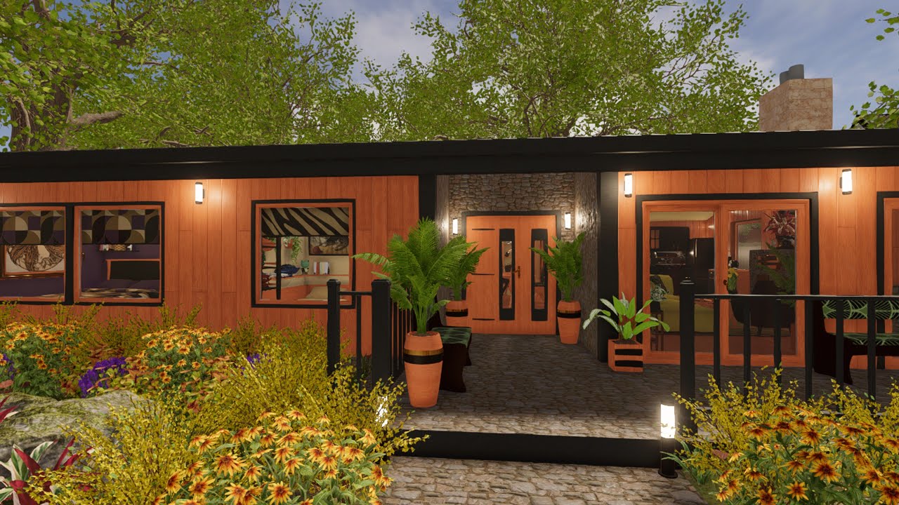 House Flipper 2 Sunny Bungalow to Mid-Century Modern family home