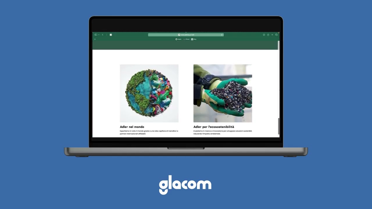 Glacom - case history sito internet per Adler