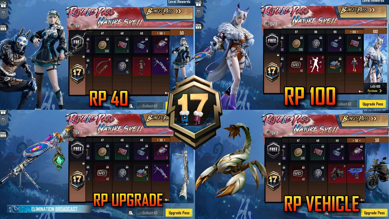 A17 Royal Pass 1 to 100Rp Rewards | Rp Upgrade Skin | DP28 Upgrade | 90rp Skin | Rp Vehicle | 2026H1