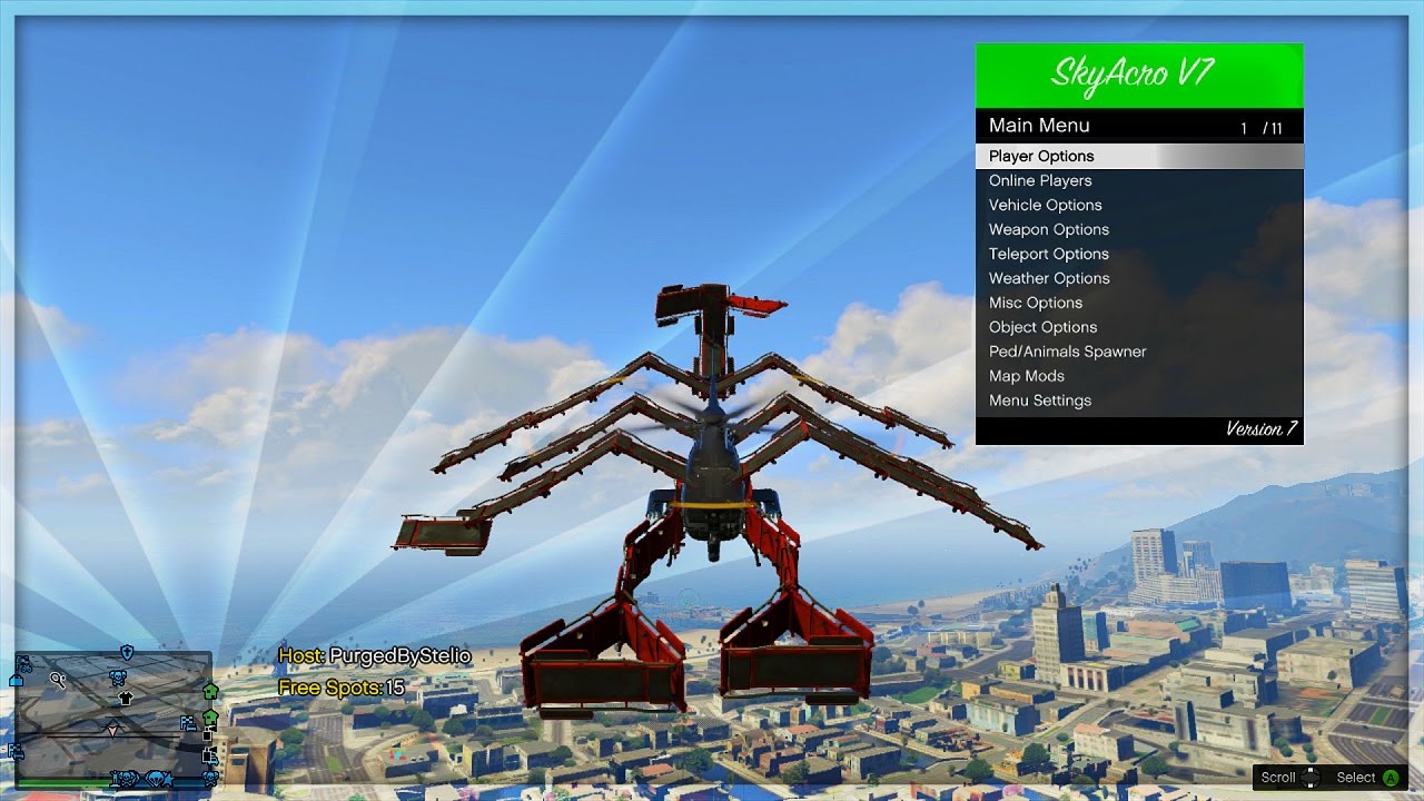 GTA 5 ONLINE - SKYACRO V7 & EFLC MOD MENU SHOWCASE! (FREE RELEASE DOWNLOAD)[1.27/TU27]