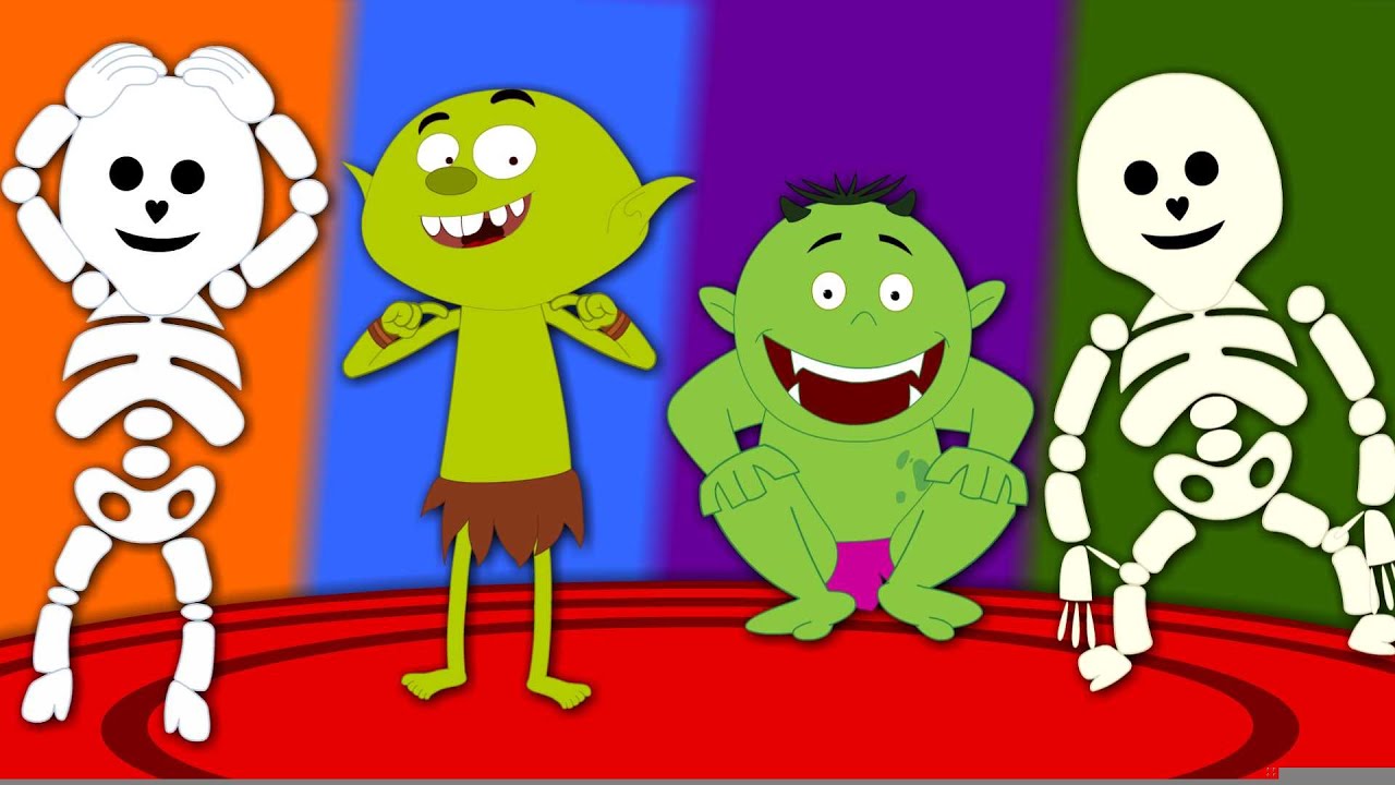 Head Shoulders Knees And Toes | Scary Nursery Rhymes | Kids Halloween Songs