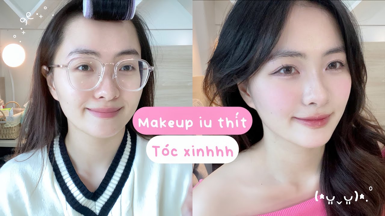 Chuẩn bị xinh đẹp đi workdate | Makeuplook iu thít & tóc xinh ✿ | Veeka