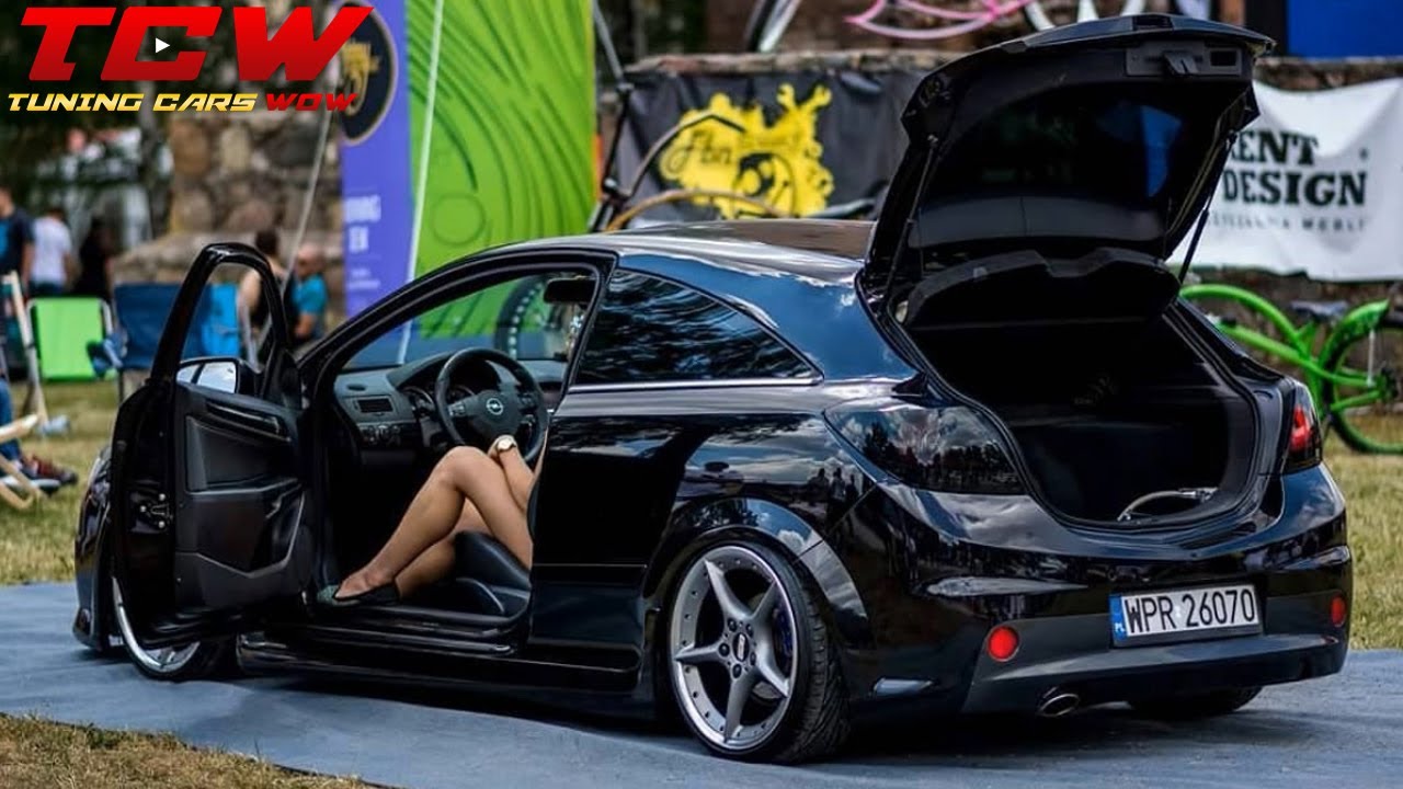 Проект тюнинга Opel Astra H GTC Bagged до и после от Рафала