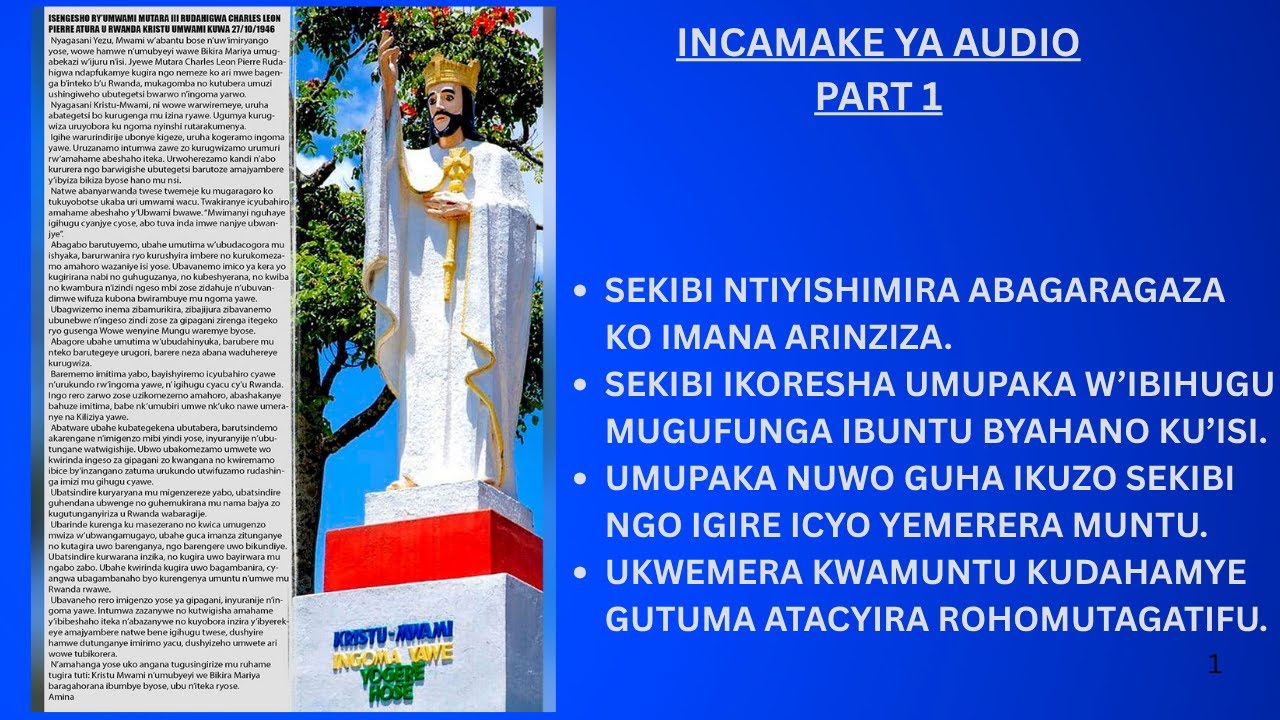 GUTSINDWA K'UBUBASHA BWATANGIRANYE NA MUNTU PART 1
