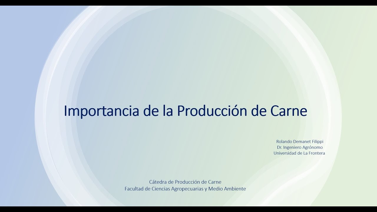Importancia de la producción de carne
