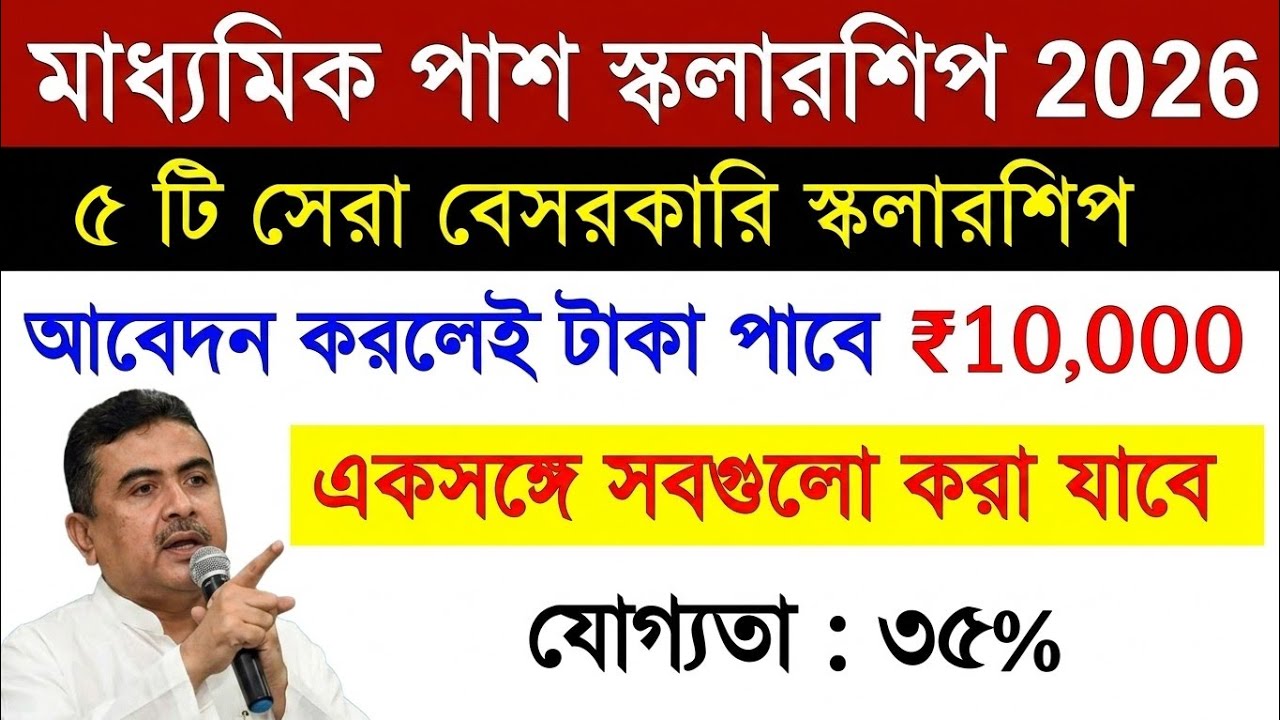 Madhyamik scholarship 2026 | Top 5 Private Scholarship 2026 | after Madhyamik scholarship 2026 