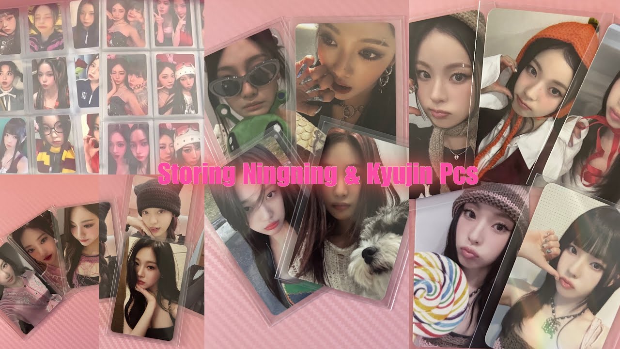 ✮ storing kpop photocards 02 - aespa ningning & nmixx kyujin 【 no talking 】 :) ✮
