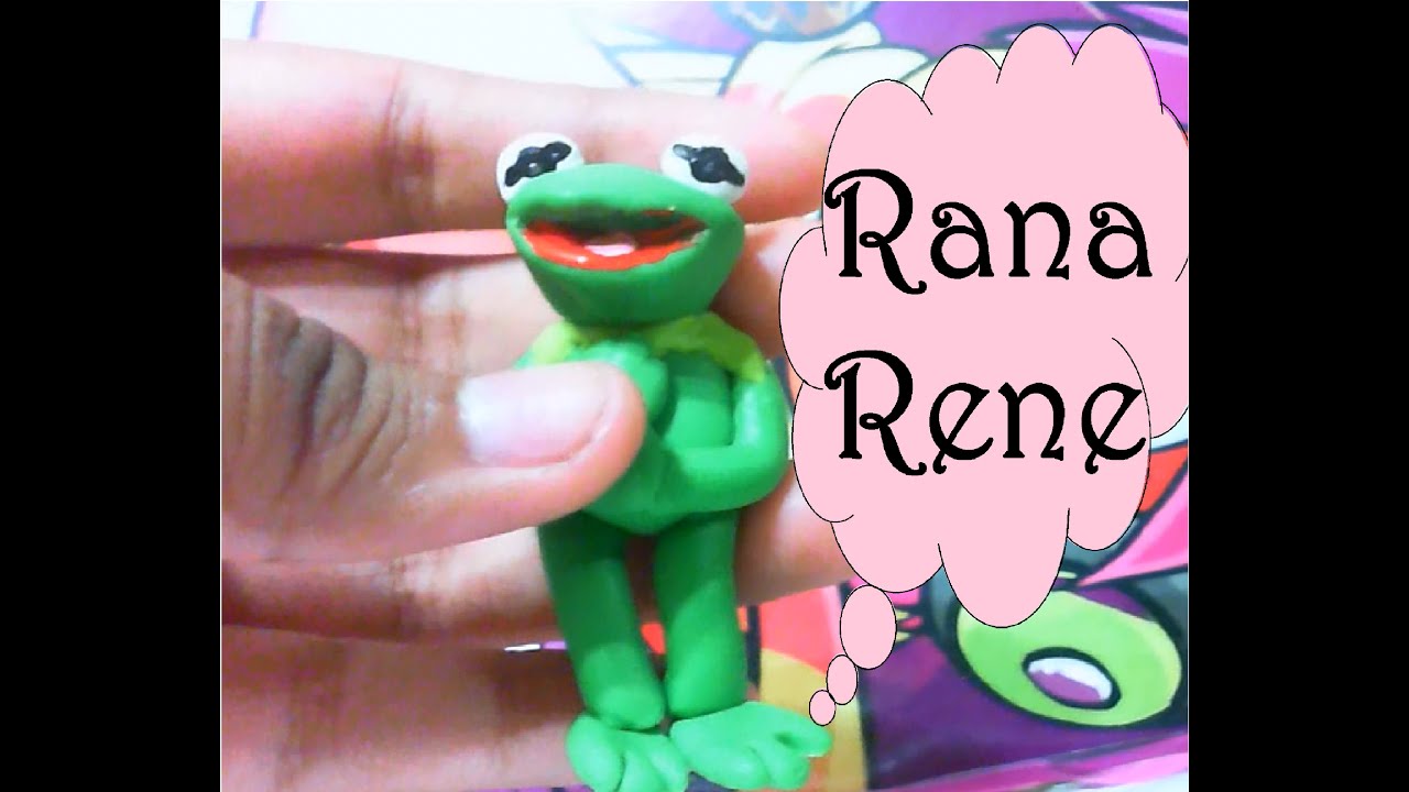 ♥TUTORIAL♥Rana rene en porcelana fria♥Kermit the Frog in cold porcelain