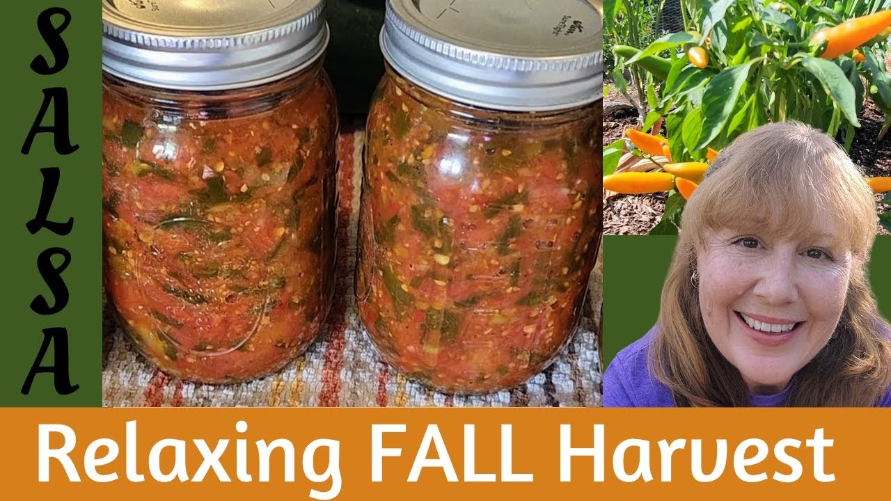 How to Make SALSA! Harvest Peppers, Limes, Squash, More! Beautiful Fall FLOWERS!