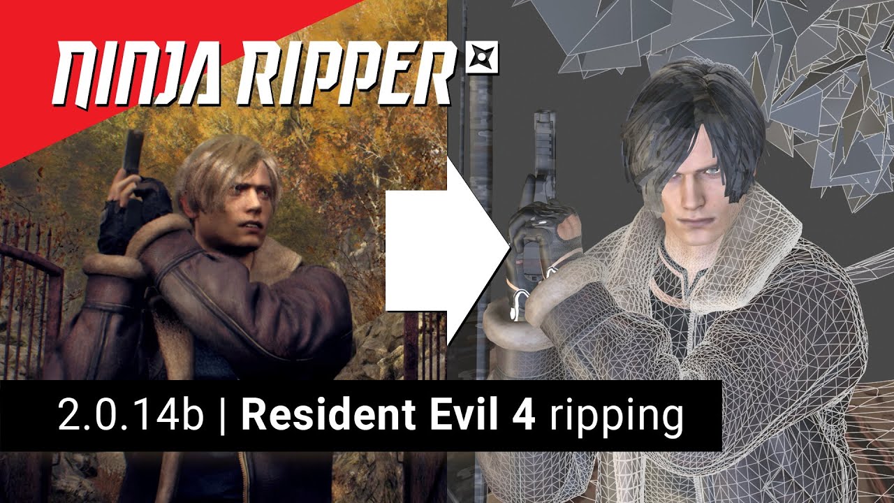 Ninja Ripper 2.0.14 beta | How to rip 3D models from Resident Evil 4 (RE2/3/7/8)