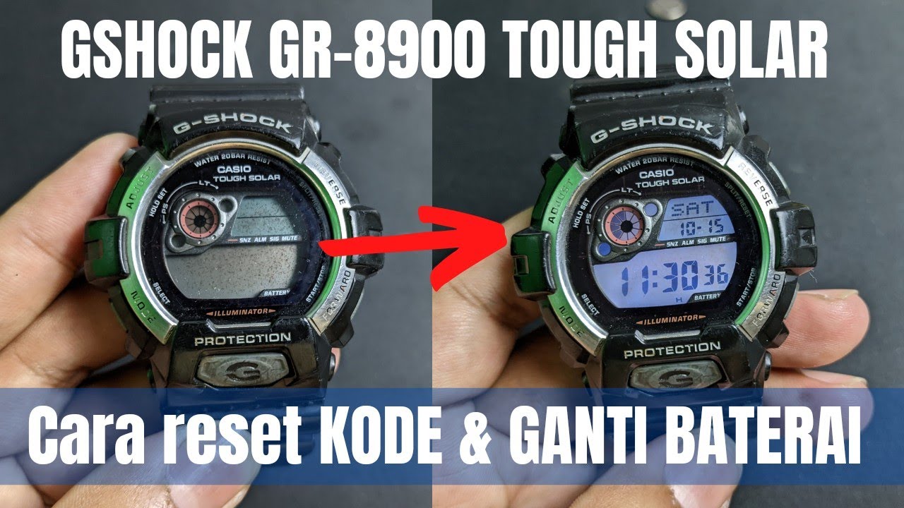 Cara Ganti dan Reset GSHOCK GR-8900 Tough Solar, Muncul Tulisan CHG