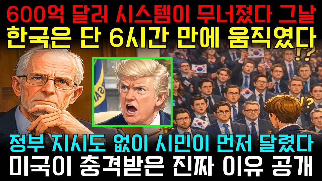 [해외감동사연] 600억 달러 시스템이 무너진 순간… 미국이 한국에서 배운 충격적 진실