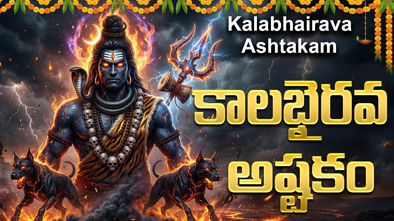 కాలభైరవాష్టకం | Powerful Kalabhairava Ashtakam Telugu With Lyrics | Shiva Bhakti Songs
