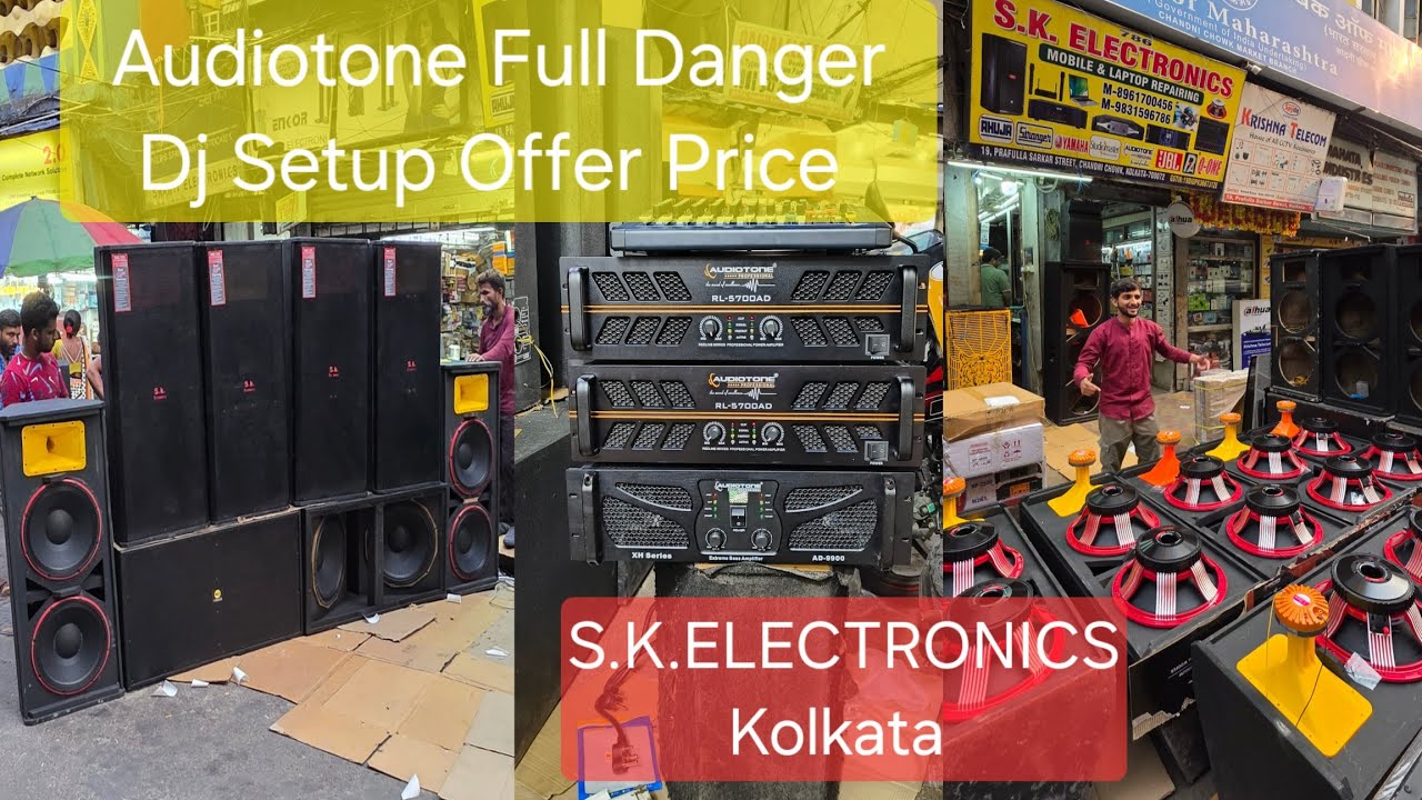 Audiotone Full Danger Dj Setup OfferPrice.At S.K.ELECTRONICS 6Top 4bass 3amplifier kolkata Best Dj