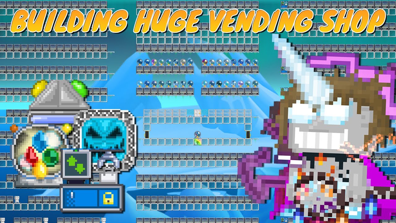 BUILDING HUGE VENDING SHOP WITH 400DL!! | Growtopia